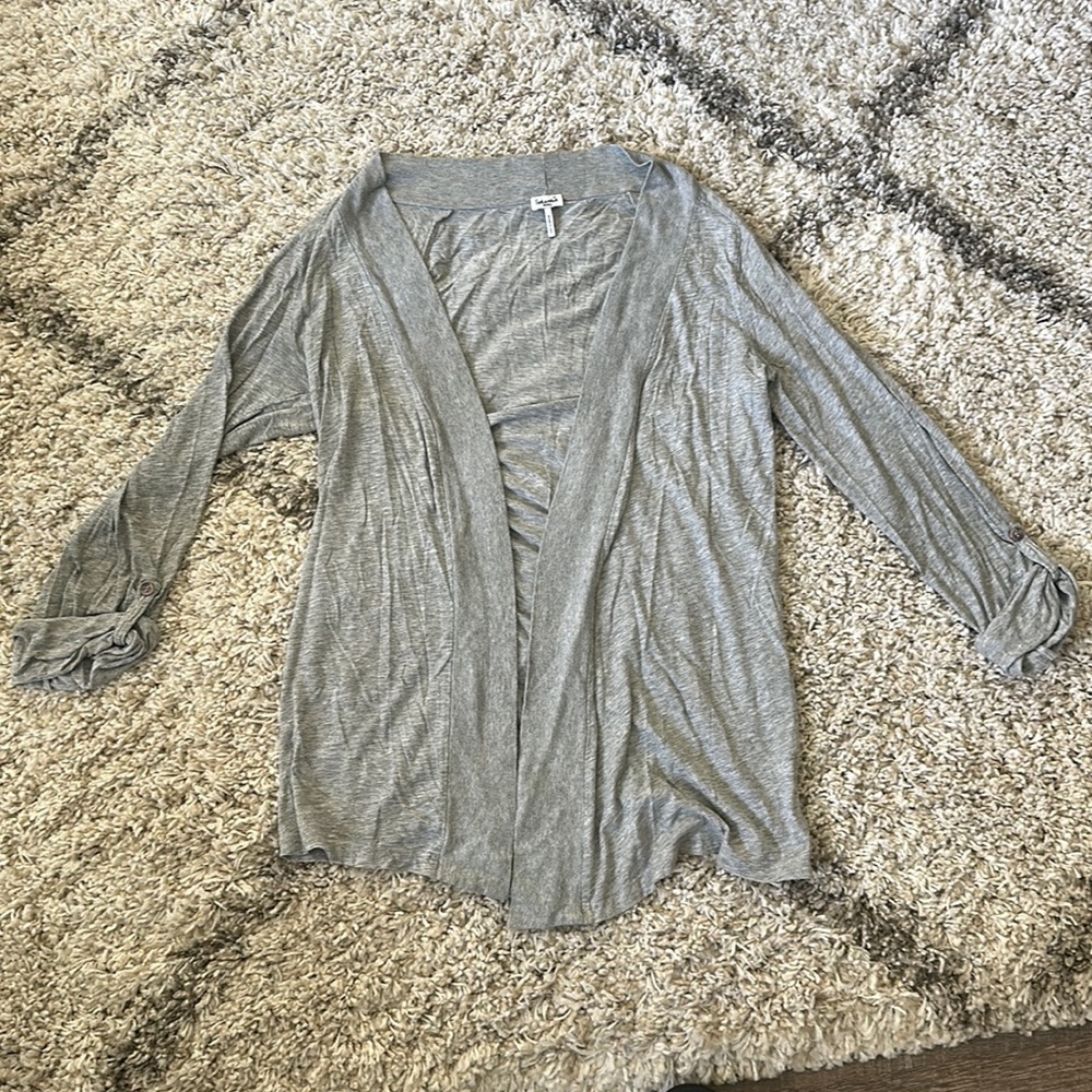 Splendid Grey Size Small women’s cotton open sweater